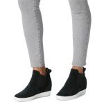 SOREL Women's Out N About Slip-On Wedge Boot - Black, White - 6.5