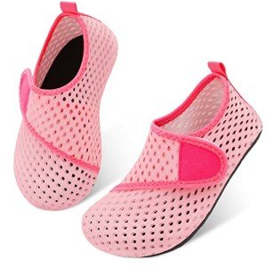 JIASUQI Fashion Barefoot Sports Water Aqua Water Shoes Beach Sandals Gradient Pink US 8-8.5 M Toddler