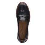 Clarks Women's Westlynn Bella Loafer, Black Leather, 9.5