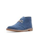 Clarks Men's Bushacre 3 Chukka Boot, Blue Suede, 8