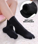 FNOVCO Wool Socks for Women Winter Warm Hiking Boot Thick Thermal Cozy Crew Socks 5 Pairs (Black)