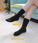 FNOVCO Wool Socks for Women Winter Warm Hiking Boot Thick Thermal Cozy Crew Socks 5 Pairs (Black)