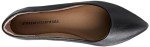 Amazon Essentials Women's Pointed-Toe Ballet Flat, Black Faux Leather, 7.5