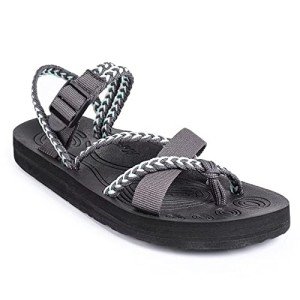 CIOR Women's Sport Sandals Hiking Sandals with Arch Support Yoga Mat Insole Outdoor Light Weight Water Shoes U122ZGDK618.ET-gray-41