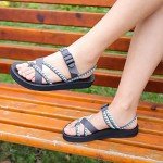 CIOR Women's Sport Sandals Hiking Sandals with Arch Support Yoga Mat Insole Outdoor Light Weight Water Shoes U122ZGDK618.ET-gray-41