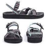 CIOR Women's Sport Sandals Hiking Sandals with Arch Support Yoga Mat Insole Outdoor Light Weight Water Shoes U122ZGDK618.ET-gray-41