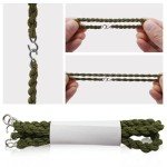 BLMHTWO 8PCS Military Boot Straps, Elastic Boot Bands Blousing Garter Straps Outdoor Legging Rope with Metal Hook for Pants Men and Women Outdoor Hiking Military(Green+Black)