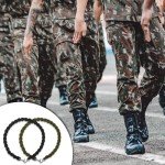 BLMHTWO 8PCS Military Boot Straps, Elastic Boot Bands Blousing Garter Straps Outdoor Legging Rope with Metal Hook for Pants Men and Women Outdoor Hiking Military(Green+Black)