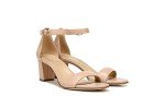 Naturalizer Womens Vera Ankle Strap Block Heel Dress Sandal ,Crème Brulee Beige Leather,8M