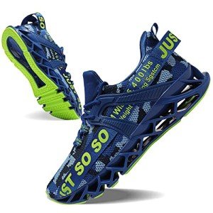 JSLEAP Tennis Shoes for Men Comfortable Casual Lightweight Fashion Gym Running Walking Training Sneakers Camouflage Blue,US 7