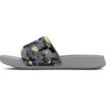 Under Armour Boys' Ignite Select Graphic Slides, (100) Mod Gray/Retro Green/White, 5, US
