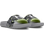 Under Armour Boys' Ignite Select Graphic Slides, (100) Mod Gray/Retro Green/White, 5, US