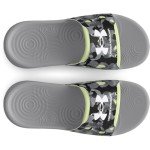 Under Armour Boys' Ignite Select Graphic Slides, (100) Mod Gray/Retro Green/White, 5, US