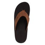 Nautica Men's Flip Flop Shower Sandals Slides - Comfortable Waterproof Beach Footwear Slip-On Thong Style-Tapped-Brown-7