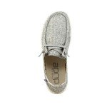 Hey Dude Women's Wendy L Linen Iron Size 9 | Women’s Shoes | Women’s Lace Up Loafers | Comfortable & Light-Weight