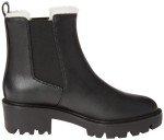 The Drop Women's Campbell Sherpa Chelsea Boot Black, 7.5