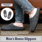 Cozylook Men's Slip-on Slippers, Memory Foam Padded House Moccasins, Non-Slip Sole Indoor/Outdoor, Soft Plush Lining, Cozy Christmas Gifts for Him Boyfriend Husband Dad Grandpa, Sizes 12-13