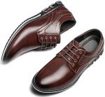 Men's Dress Shoes Wide Width, Comfort Dress Sneakers Men Fashion Business Casual Oxford Shoes Soft Derby Shoe for Working Driving Walking Brown, 10.5 Wide
