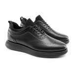 Bruno Marc Men's MaxFlex Dress Sneakers Oxfords Casual Wingtip Brogue Shoes,Size 11,All Black,SBOX2326M