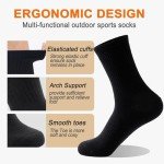 Josnown Mens Wool Hiking Socks 5 Pairs Thick Warm Winter Socks Thermal Cozy Cushion Boot Socks for Cold Weather