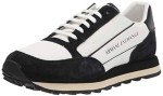 AX Armani Exchange mens Lifestyle Sneaker, Off White + Black, 9 US