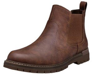 Jousen Chelsea Boots Men Lightweight Mens Boots Classic Slip On Boots Casual Boots for Men (AMY8120A brown 10.5)