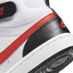 Nike Court Borough MID Basketball Shoe - Kids' White/Red 3