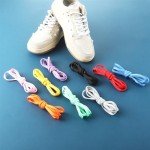 10Pair Shoelaces for Sneakers, 55 Inches Round Kids Shoe Lace Elastic Shoe Strings Sport Flat Shoelaces Replacement for Canvas Ice Skates Boots Casual Running Training Shoes(10 Colors)
