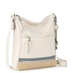 The Sak Lucia Crossbody in Leather, Adjustable Crossbody Strap, Coastal Block Espadrille