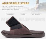 ONCAI Mens Sandals Adjustable Straps Orthotic Plantar Fasciitis Open Toe Athletic Sport Slides with Soft Comfy Arch Support Footbed Brown Size 11