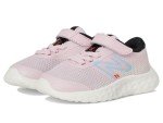 New Balance 520 V8 Bungee Lace Running Shoe, Mid Century Pink/Team Sky Blue/Black, 11 US Unisex Little Kid