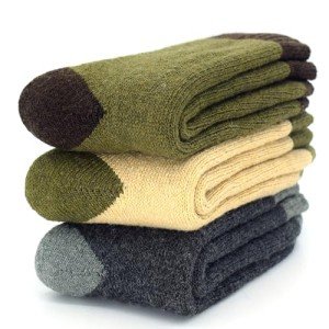 YWSLRC Mens Super Thick Wool Socks Thermal Hiking Winter Warm Soft Comfort Boot Casual Crew Socks,7-12