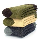 YWSLRC Mens Super Thick Wool Socks Thermal Hiking Winter Warm Soft Comfort Boot Casual Crew Socks,7-12