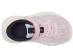 New Balance 520 V8 Bungee Lace Running Shoe, Mid Century Pink/Team Sky Blue/Black, 11 US Unisex Little Kid