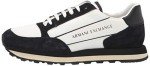 AX Armani Exchange mens Lifestyle Sneaker, Off White + Black, 9 US