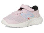 New Balance 520 V8 Bungee Lace Running Shoe, Mid Century Pink/Team Sky Blue/Black, 11 US Unisex Little Kid
