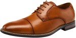 Jousen Men's Cap Toe Oxford Dress Shoes