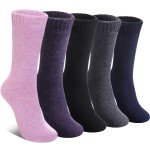 Linemin Thick Winter Wool Socks for Men - 5 Pairs