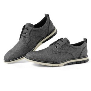 Dark Grey Casual Oxford Dress Shoes for Men