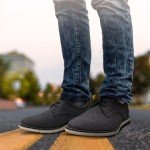 Dark Grey Casual Oxford Dress Shoes for Men