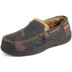 Zigzagger Men's Memory Foam Moccasin Slippers