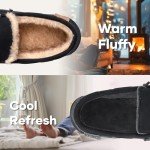 Zigzagger Men's Memory Foam Moccasin Slippers