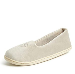Dearfoams Rebecca Cozy Memory Foam Slipper - Pewter