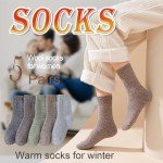 Josnown Wool Hiking Socks for Men - 5 Pairs