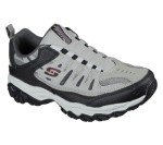 Skechers Afterburn Men's Gray/Black Loafers, Size 7.5