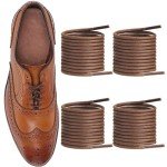 Brown Waxed Round Shoelaces for Oxford Shoes