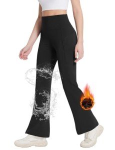 BALEAF Men's Fleece Lined Thermal Hiking Leggings