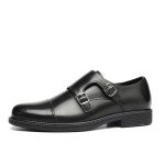 Men's Classic Black Double Monk Strap Loafers