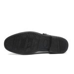 Men's Classic Black Double Monk Strap Loafers