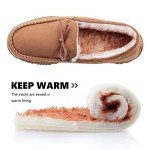 VLLy Moccasin Slippers for Men Microsuede Upper and Soft Plush Lining with Cloud-Like Comfort and Slip-Resistance Rubber Sole Brown Size 12 US